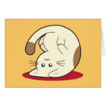 Upside Down Cat Greeting Card