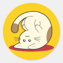 Upside Down Cat Sticker