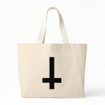 Upside Down Cross Tote Bags