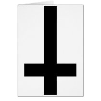 Upside Down Cross Card