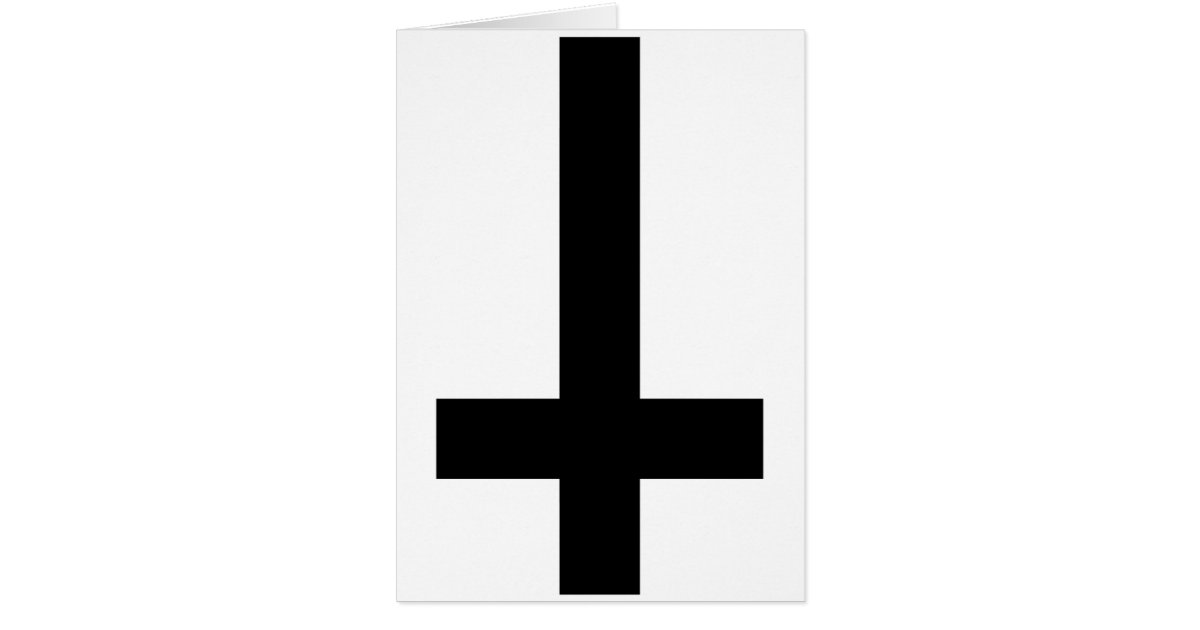 Upside Down Cross Card Zazzle