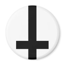 Upside Down Cross Fridge Magnet