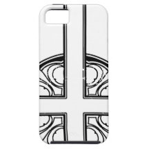 Upside Down Cross Pattern iPhone 5 Cases