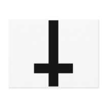 Upside Down Cross Postcard