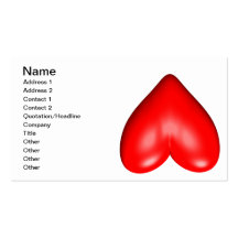 Upside Down Heart Business Card Templates