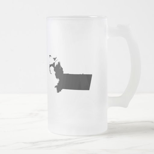 Upside Down Map of Massachusetts Mugs