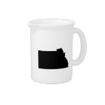 Upside Down Map of Montana Beverage Pitcher