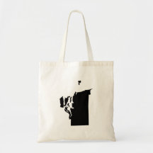 Upside Down Map of Rhode Island Canvas Bag