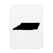 Upside Down Map of Tennessee Vinyl Magnet
