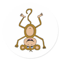 upside down monkey stickers
