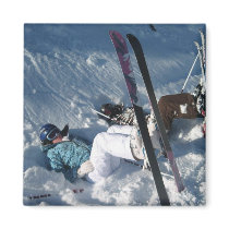 Upside down skiing magnets by TravellingSue Upside down skiing magnets