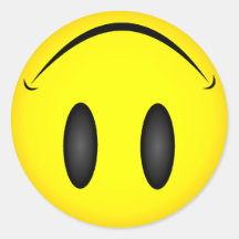 Upside Down Smiley face Sticker