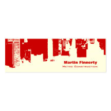 Upside Downtown Horizontal Skinny Business Cards