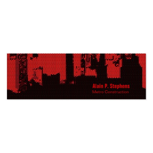 Upside Downtown LED Horizontal Skinny Business Card (front side)