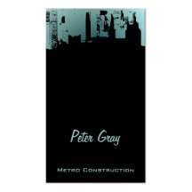 Upside Downtown Midnight New Gray Grey Business Cards