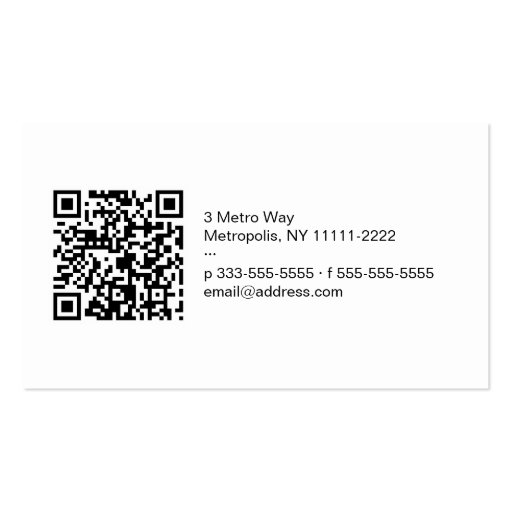 Upside Downtown Midnight Sky w/ QR Code Business Card Template (back side)