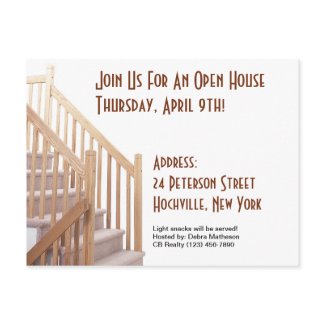 Upstairs Real Estate Postcard postcard