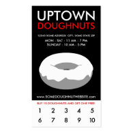 uptown doughnuts loyalty business card