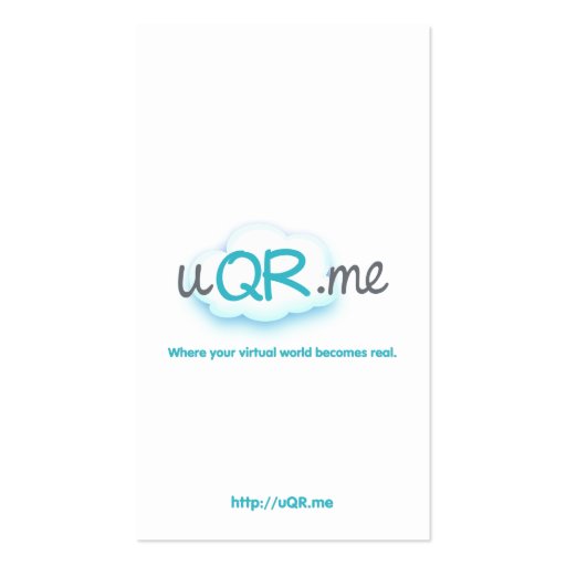 uQR.me business card (back side)