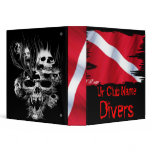 Ur Name Dive Club with Tattered flag and skulls