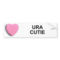 URA CUTIE BUMPER STICKERS