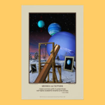 Uranus and Neptune Print by lynettecook Uranus and Neptune Print