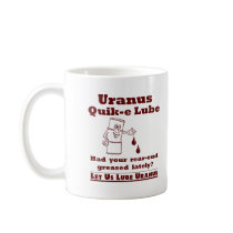 Uranus Quik-e Lube mugs by WearUranus Uranus Quik-e Lube mugs