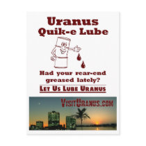 Uranus Quik-e Lube postcards by WearUranus Uranus Quik-e Lube postcards