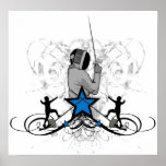 Urban and Hip Fencing Illustration posters