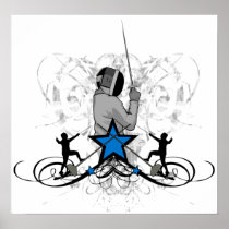 Urban and Hip Fencing Illustration posters