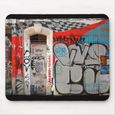 Urban art graffitis mouse pad by affreeisenlohr