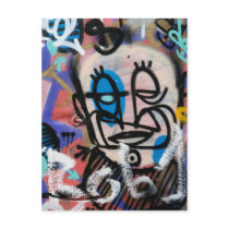 Urban art graffitis postcards