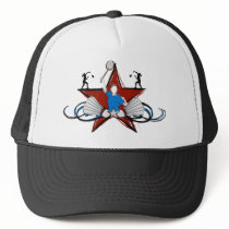 Urban Badminton Illustration hats