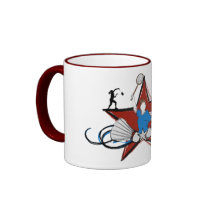 Urban Badminton Illustration mugs