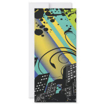 urban bliss cityscape grunge personalized rack card