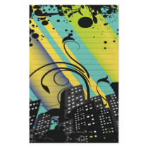 urban bliss cityscape grunge custom stationery