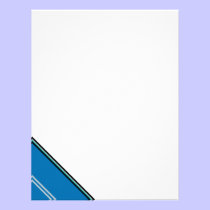 Urban Blue Lakeside Stripe Letterhead letterhead