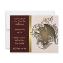 Urban Bronze Fantasy Griffin Birthday Party Invite
