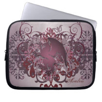 Urban Burgundy Fantasy Griffin Laptop Sleeve