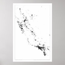 Urban California Census Dotmap Posters