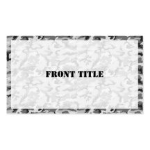 Urban Camouflage - Black & Grey Business Card