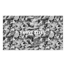 Urban Camouflage - Black & Grey Business Cards