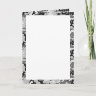 Urban Camouflage - Black & Grey - With White card