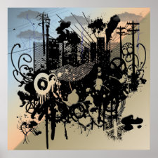 Urban Chaos Poster print