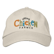 Urban Chicken Farmer Embroidery Hat Embroidered Hat
