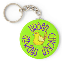 Urban Chicken Farmer Key Chains