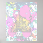 urban city graffiti paint splatter design posters