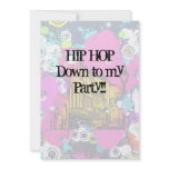 urban city graffiti paint splatter hip hop party custom invite