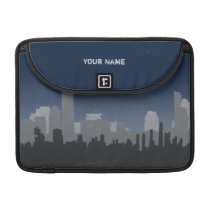 Urban City Sprawl Sky Line Macbook Pro Sleeve rickshaw flap sleeves