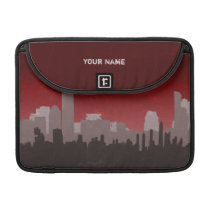 Urban City Sprawl Sky Line Macbook Pro Sleeve rickshaw flap sleeves